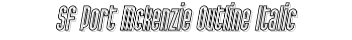 SF Port McKenzie Outline Italic font